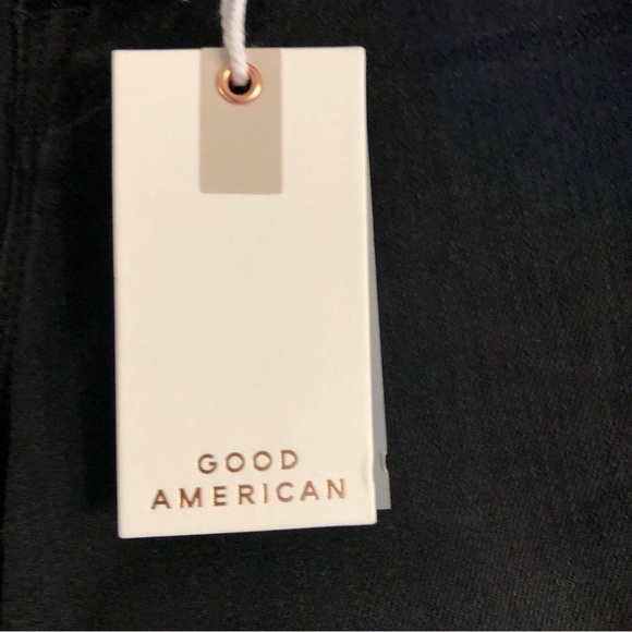 Good American Good Legs Skinny Step Fray Hem Jeans Black Size 24 - Picture 4 of 15